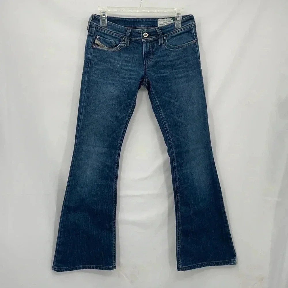 Diesel Lowky B.C. Jeans Womens 26 Blue Bootcut Low Rise Stretch Made in Italy